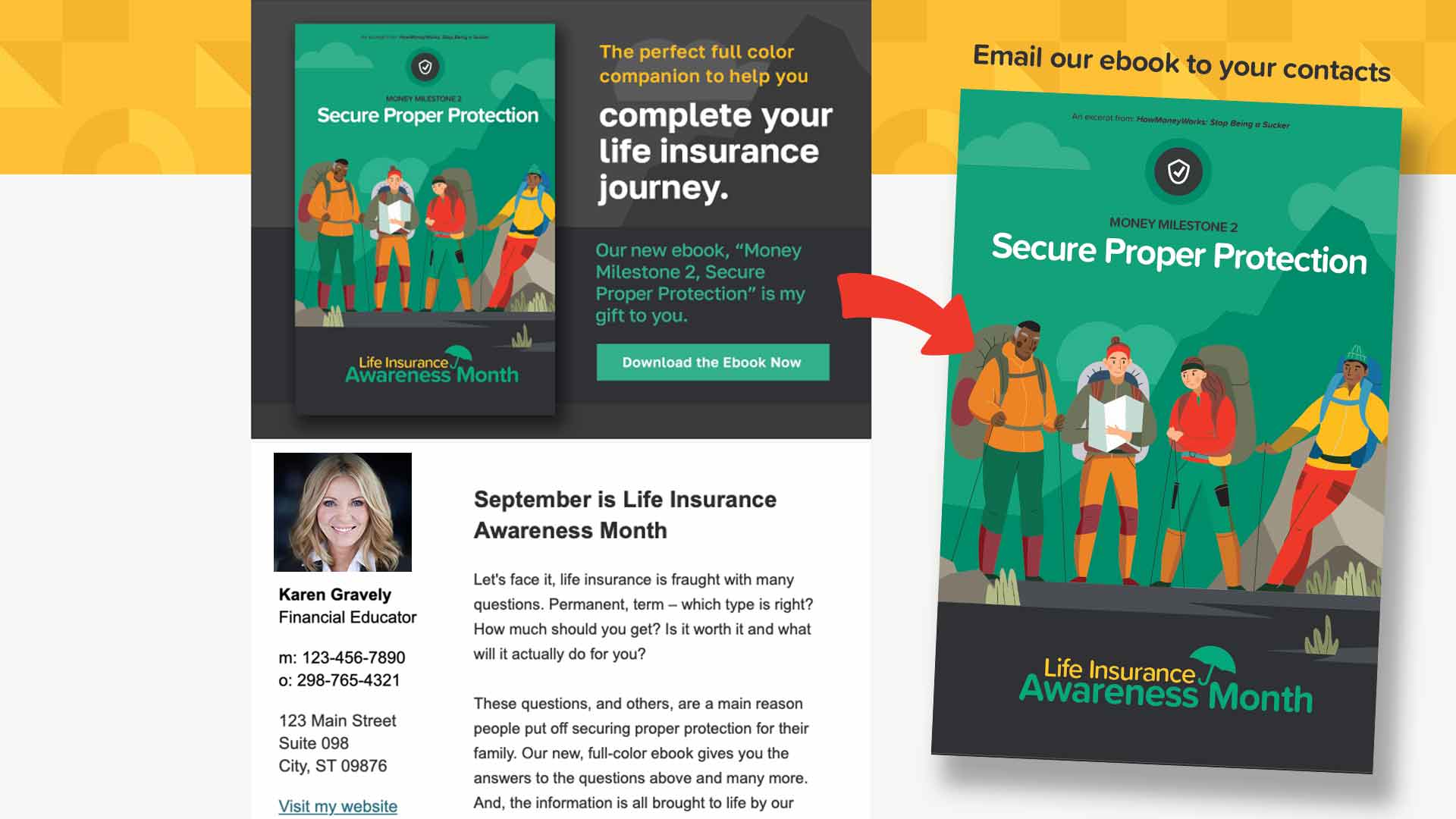 最新电子邮件模板助您庆祝人寿保险宣传月 