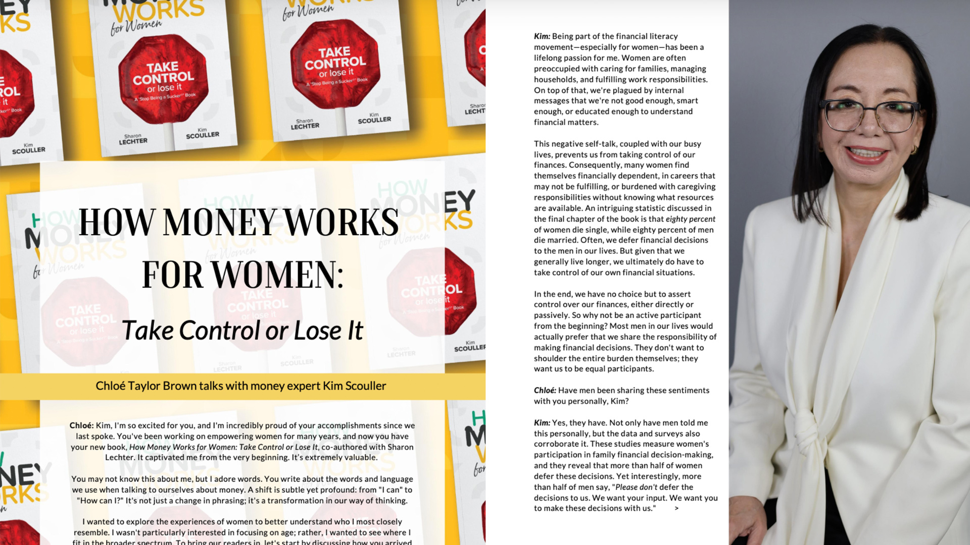 Flourish 杂志就 "HowMoneyWorks "对 Kim Scouller 进行了最新专访：掌控或失去它